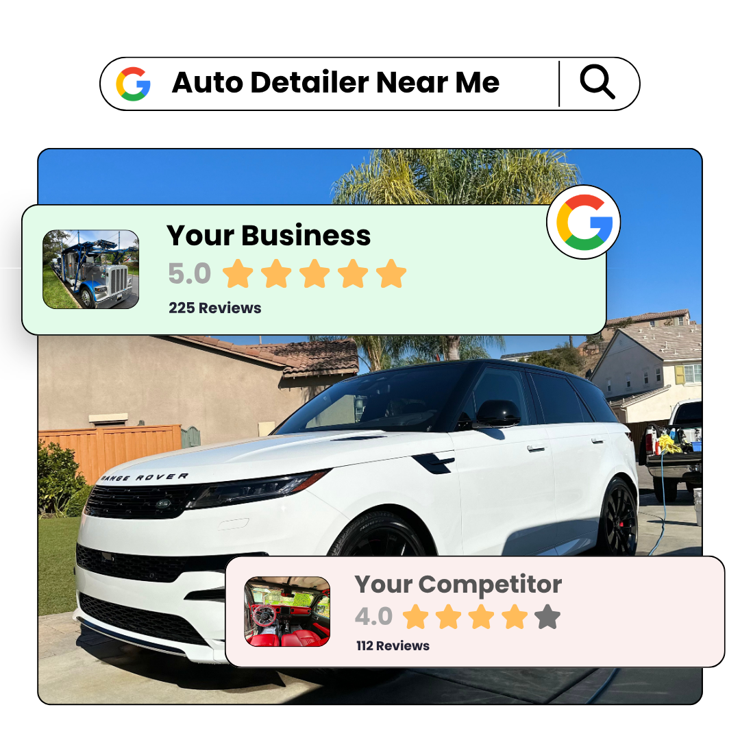 Search result — top-rated business wins the call